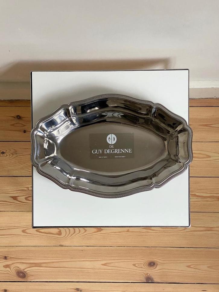 Inox Guy Degrenne serveerschaal, Huis en Inrichting, Keuken | Servies, Zo goed als nieuw, Schaal of Schalen, Overige materialen