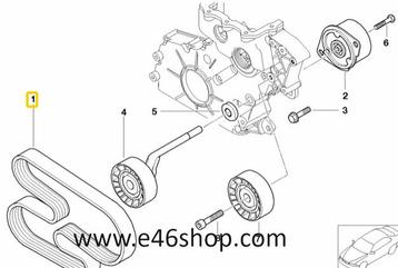 Multiriem BMW E46 320D oe 12311268675 org nieuw bmw  beschikbaar voor biedingen