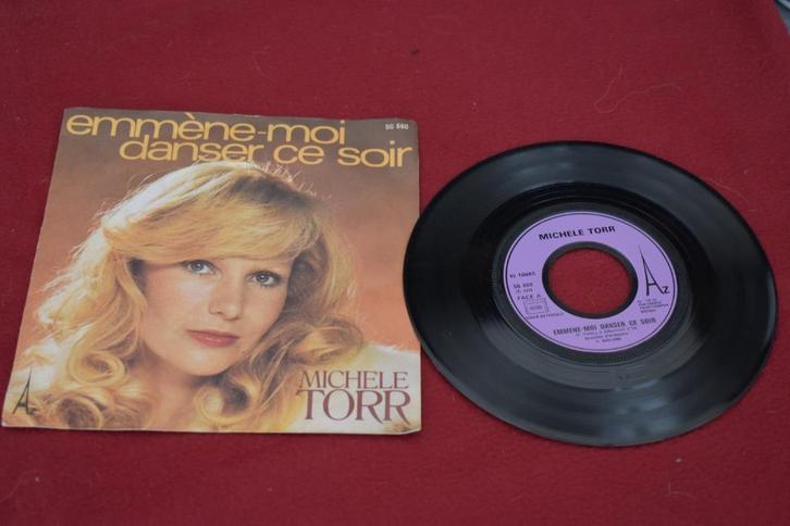 45t's van  chanteuse "Michele Torr, Cd's en Dvd's, Vinyl Singles, Zo goed als nieuw, Single, Overige genres, 7 inch, Ophalen of Verzenden