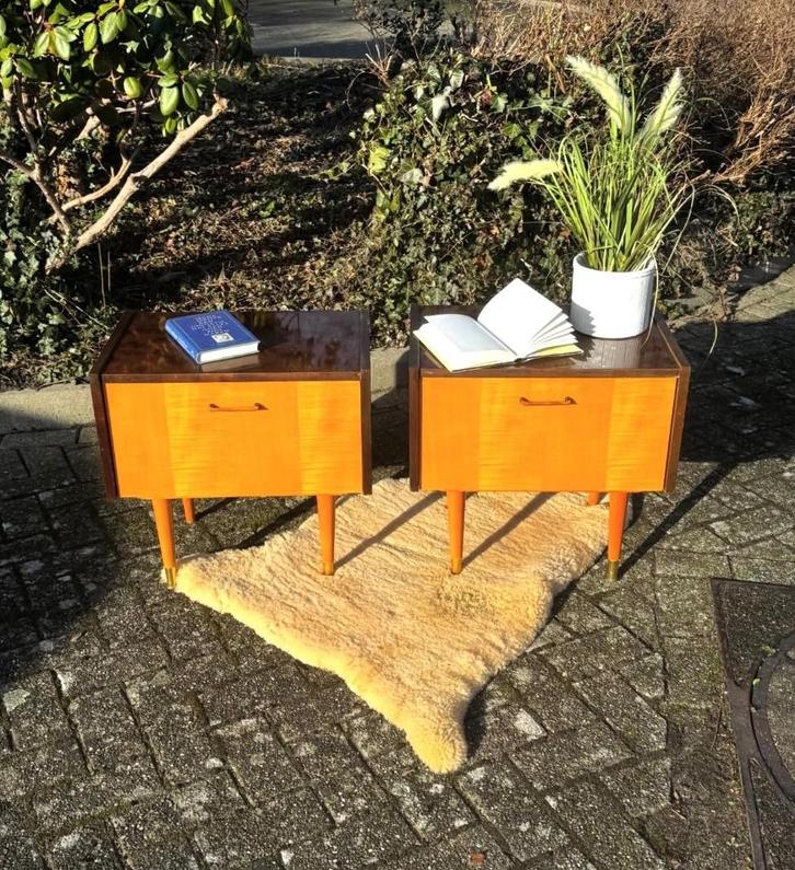 Ensemble de table de chevet vintage, Maison & Meubles, Chambre à coucher | Tables de chevet, Enlèvement ou Envoi