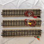 Verkoop 7 contact- of verbindingsrails op Märklin ballast, Gebruikt, Verzenden, Gelijkstroom of Wisselstroom, Rails