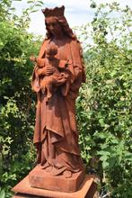 VIERGE A L'ENFANT EN FONTE PATINEE, Enlèvement, Utilisé, Autres matériaux, Autres types