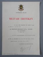 5 documenten militair Ereteken Kroonorde Leopold II, Verzamelen, Militaria | Algemeen, Verzenden, Overige soorten, Lintje, Medaille of Wings