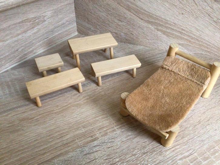 Meubles pour poupées Waju en bois, Collections, Maisons de poupées & Accessoires, Comme neuf, Enlèvement ou Envoi