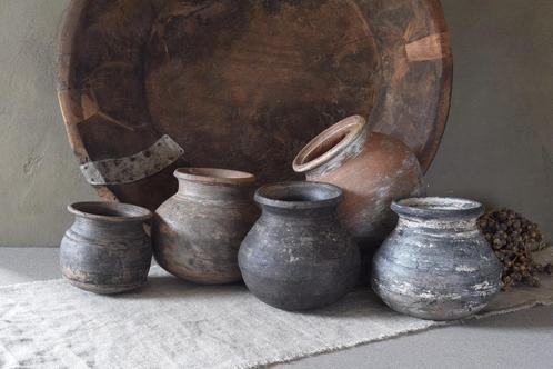 Oude stenen kleipotjes tuimelpotjes - groot aanbod!, Huis en Inrichting, Woonaccessoires | Overige, Gebruikt, Ophalen of Verzenden