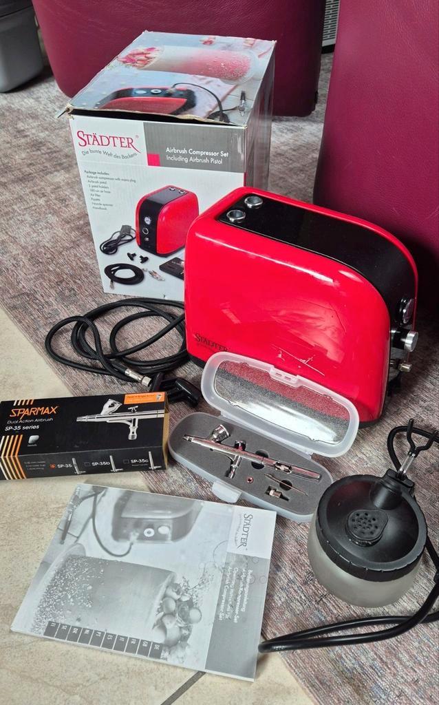 Städter airbrush voor taartdecoratie Incl airbrush cleaner, Elektronische apparatuur, Overige elektronische apparatuur, Zo goed als nieuw