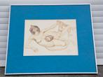 dessin a la plume aquarelle signe eugene de bie, Antiquités & Art, Enlèvement ou Envoi