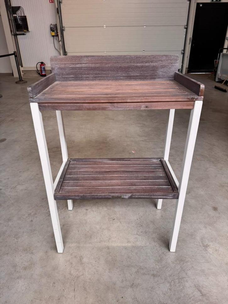 Houten rekje met 2 schappen, Huis en Inrichting, Woonaccessoires | Wandplanken en Boekenplanken, Gebruikt, Ophalen