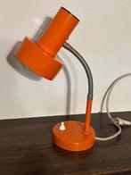 Kleine oranje metalen bureaulamp jaren '70, Antiek en Kunst, Ophalen