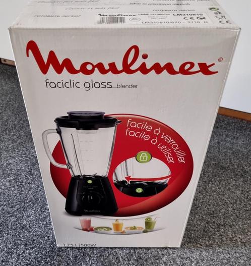 blender met glazen kan Moulinex "faciclic glass", Elektronische apparatuur, Blenders, Nieuw, Blender, Ophalen of Verzenden