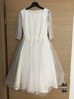 Elegante jurk en jas voor meisjes (maat 128 cm), Maat 34 (XS) of kleiner, Onder de knie, Wit, Zo goed als nieuw