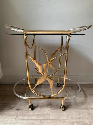 Vintage hollywood  regency barkar, serveerkar beschikbaar voor biedingen