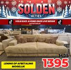 Mega sofa Dakota XXL in licht taupe met kussens +Levering, Ophalen, Nieuw, Stof