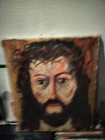 Christus op doek in zeer goede staat beschikbaar voor biedingen
