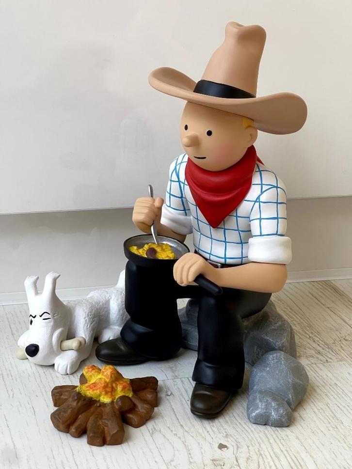 Beeld Kuifje in Amerika Leblon Pixi Emett Pigeon Fariboles, Verzamelen, Stripfiguren, Zo goed als nieuw, Beeldje of Figuurtje