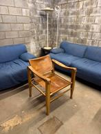 Vintage safari stoel, Ophalen, Zo goed als nieuw, Leer