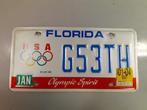 USA - Floride : Olympic Spirit - plaque d'immatriculation, Comme neuf, Usa olympische spelen, Enlèvement ou Envoi