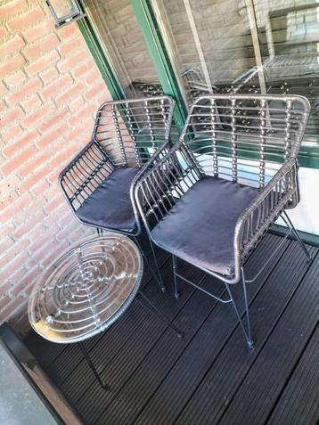 Mooie tuinset van Tec Take, 2 pers. Kleur zwart.  beschikbaar voor biedingen