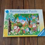 puzzels 7 dwergen 2x20 stukjes, Enlèvement ou Envoi, 10 à 50 pièces, Utilisé, 2 à 4 ans