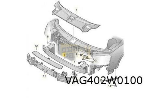 Audi A8 (4/10-12/17) (4H_) voorbumperbalk (traverse) Origine, Auto-onderdelen, Carrosserie, Bumper, Audi, Voor, Nieuw, Verzenden