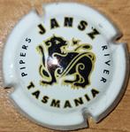 Australische schuimwijncapsule JANSZ TASMANIA wit & zwart, Nieuw, Overige typen, Overige gebieden, Ophalen of Verzenden