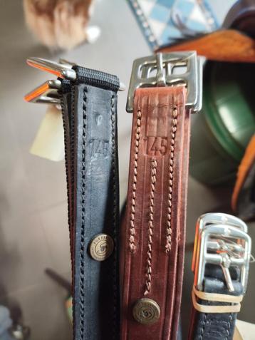 Forestier stijgbeugelriemen 145cm cognac & zwart beschikbaar voor biedingen
