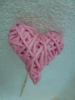 Saint-Valentin, petit cœur rose sur bâton, bon état, Enlèvement ou Envoi, Comme neuf, Décoration
