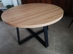 Ronde tafel metalen poten 1m20, Ophalen, Zo goed als nieuw