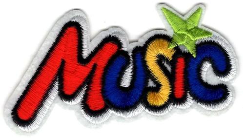 Music stoffen opstrijk patch embleem, Verzamelen, Kleding en Patronen, Nieuw, Verzenden
