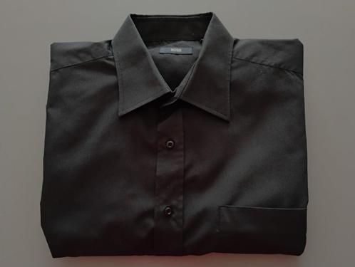 Hugo Boss hemd korte mouw, Kleding | Heren, Overhemden, Zo goed als nieuw, Overige halswijdtes, Zwart, Ophalen of Verzenden