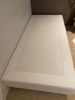 Boxspring zonder matras lederlook 90x200, 90 cm, Enlèvement, 200 cm, Blanc