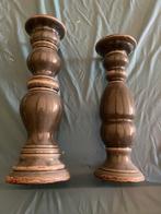 Twee terracotta kandelaars, kaarshouder, Ophalen of Verzenden