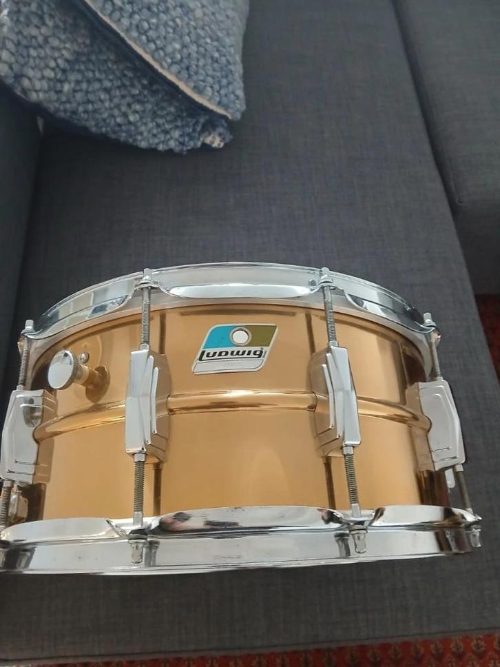 Vintage Ludwig bronzen Supraphonic snaredrum, Muziek en Instrumenten, Drumstellen en Slagwerk, Gebruikt, Ludwig, Ophalen of Verzenden