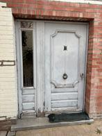 Oude vintage deur van massief hout, Ophalen, Gebruikt, Hout