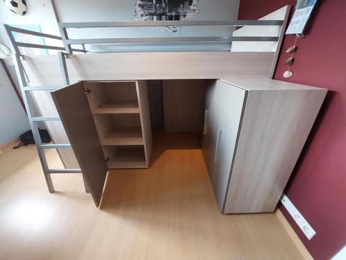 Halfhoogslaper inclusief 5 kasten (zeer goede staat), Kinderen en Baby's, Kinderkamer | Stapelbedden en Hoogslapers, Gebruikt