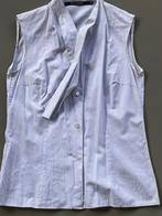 Witte blouse met blauw lijntje en strik Sofie D'Hoore, Maat 38/40 (M), Verzenden, Wit, Sofie D'Hoore