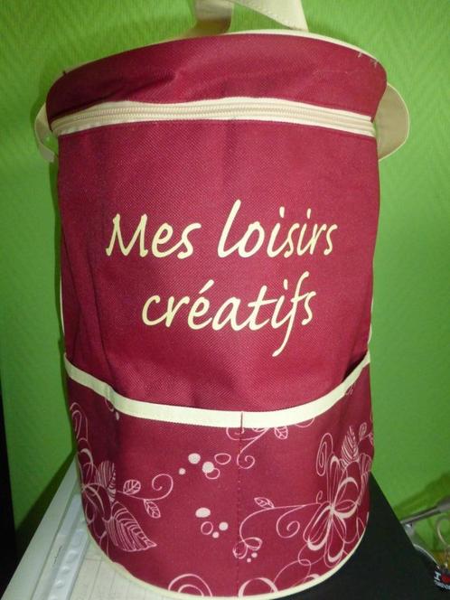 Ronde tas „Mijn creatieve hobby's” NIEUW 8€, Handtassen en Accessoires, Tassen | Damestassen, Nieuw, Rood, Ophalen of Verzenden