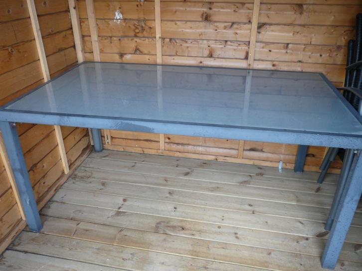 Twee tuintafels, Tuin en Terras, Tuintafels, Gebruikt, Rechthoekig, Aluminium, Ophalen
