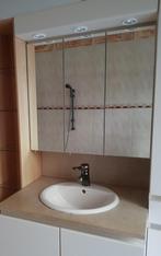 Badkamer lavabo + kraan + tablet natuursteen + lichtluifel, Huis en Inrichting, 50 tot 100 cm, Minder dan 100 cm, Overige typen
