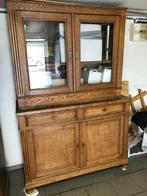 Meuble vitrine vintage, Maison & Meubles, Avec porte(s), 150 à 200 cm, Comme neuf, Chêne