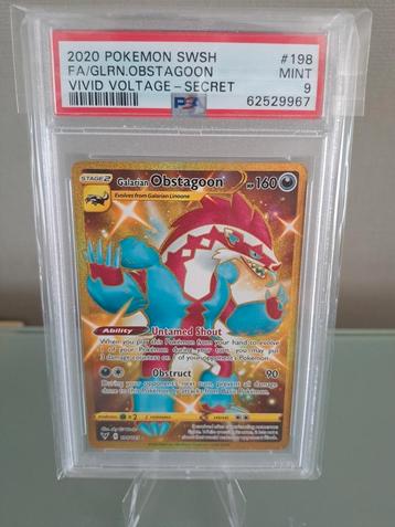 Obstagoon gold PSA 9 Vivid Voltage 