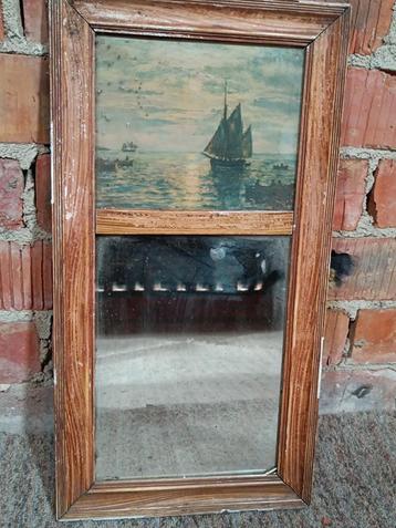 Mooie Antieke spiegel schouwspiegel  beschikbaar voor biedingen