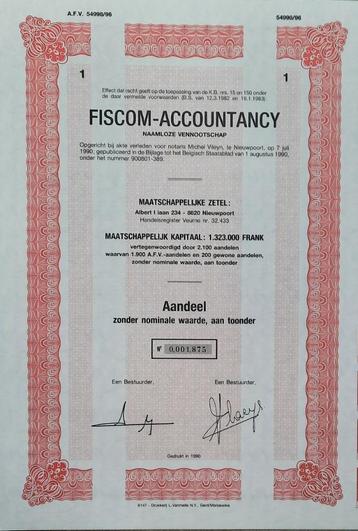 Fiscom Accountancy AFV -  Nieuwpoort - 1990 beschikbaar voor biedingen