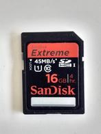 SanDisk SDHC Extreme 16GB 90MB/s (nieuwstaat), Audio, Tv en Foto, Videocamera, Zo goed als nieuw, 16 GB, SDHC