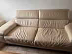 Lederen salon 2x 3 zit, Huis en Inrichting, Zetels | Zetels, Ophalen, Gebruikt, Driepersoons, Leer