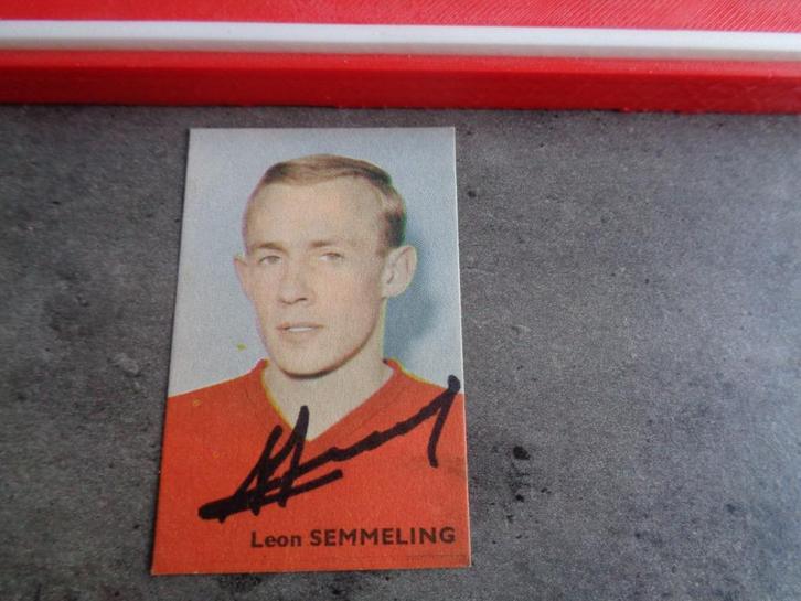 VOETBAL PRENT SEMMELING LEON STANDARD LUIK GESIGNEERD, Hobby en Vrije tijd, Stickers en Plaatjes, Zo goed als nieuw, Ophalen of Verzenden