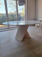 S-tafel MDF Italia wit composiet, Huis en Inrichting, Tafels | Eettafels, Ophalen, 150 tot 200 cm, Rond, Zo goed als nieuw