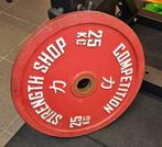 Gekalibreerde platen 25kg strength shop, Sport en Fitness, Fitnessmaterialen, Ophalen, Gebruikt, Benen, Halterschijven