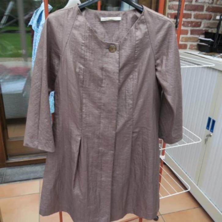 Mantelkleedje bruin glans d'Exterior mt 40 (it 44), Kleding | Dames, Jurken, Zo goed als nieuw, Maat 38/40 (M), Bruin, Knielengte