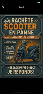 Rachat de scooter EN PANNE ! Moteur casser! Sans papier cash, Enlèvement, Neuf, Autres types, Yamaha